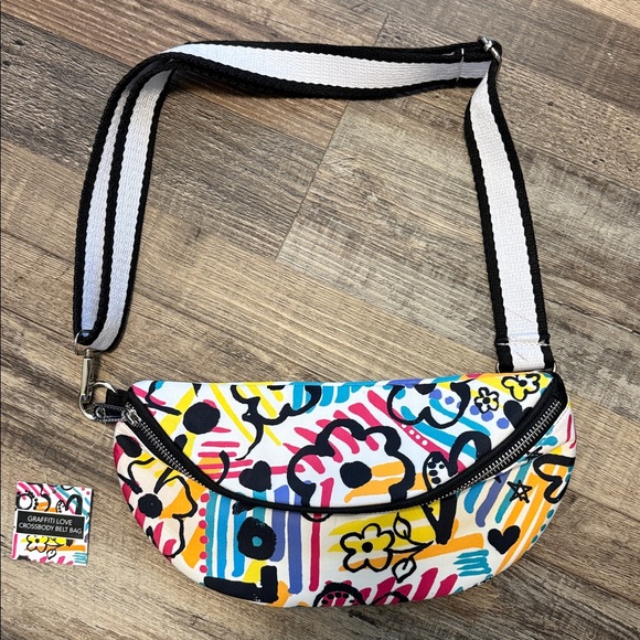 Brighton Handbags - Brighton Multicolor Graphic Crossbody Belt Bag